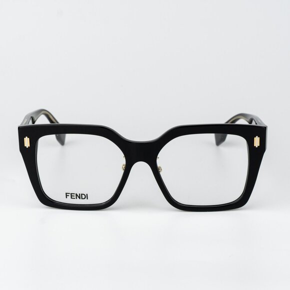 Fendi FENDI ROMA Women Eyeglasses Oversized Black FE50085F 001 NEW AUTHENTIC - Picture 1 of 9